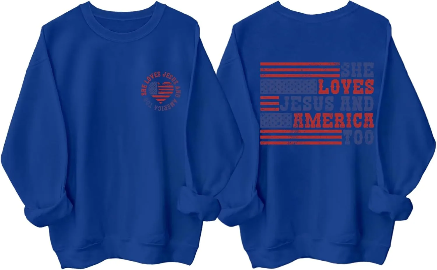 

Свитшот She Loves Jesus And America Too