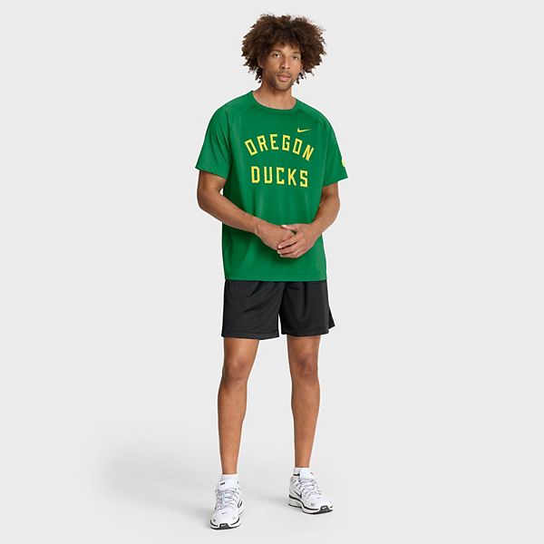 Мужская зеленая футболка Oregon Ducks Premium Performance Ready Raglan Dri-FIT Nike — фото 4
