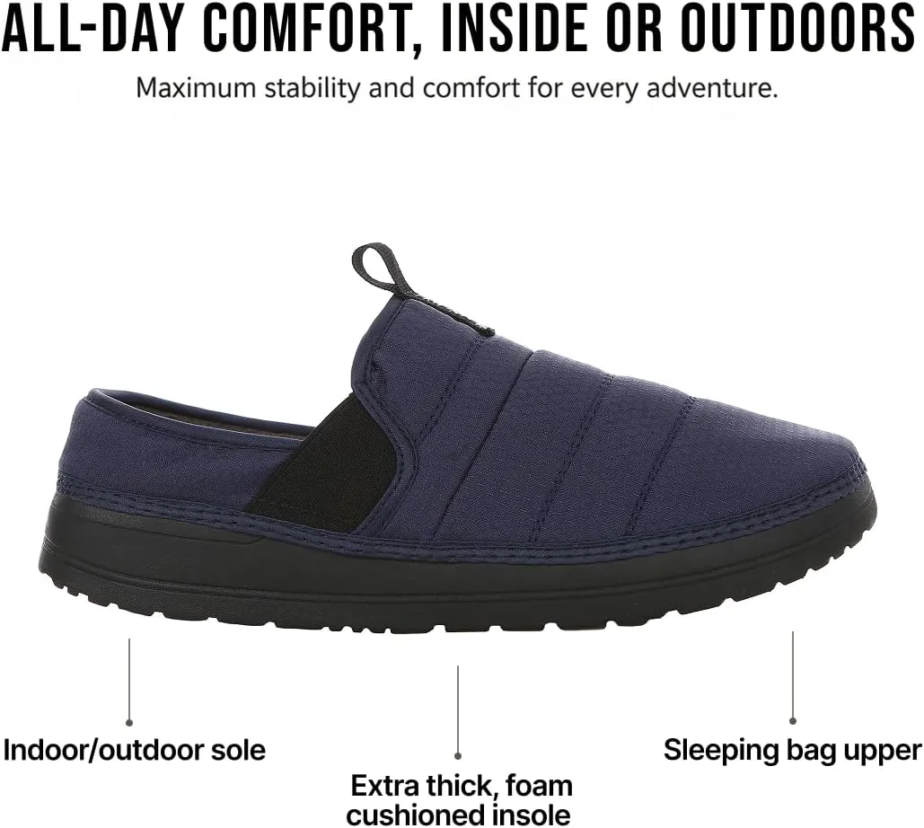 

Мужские тапочки Northside Rainier - стеганый нейлон, с поролоновой амортизацией для дома и улицы с подошвой из ЭВА - уютные, легкие для надевания, коричневый камуфляж, темно-синий