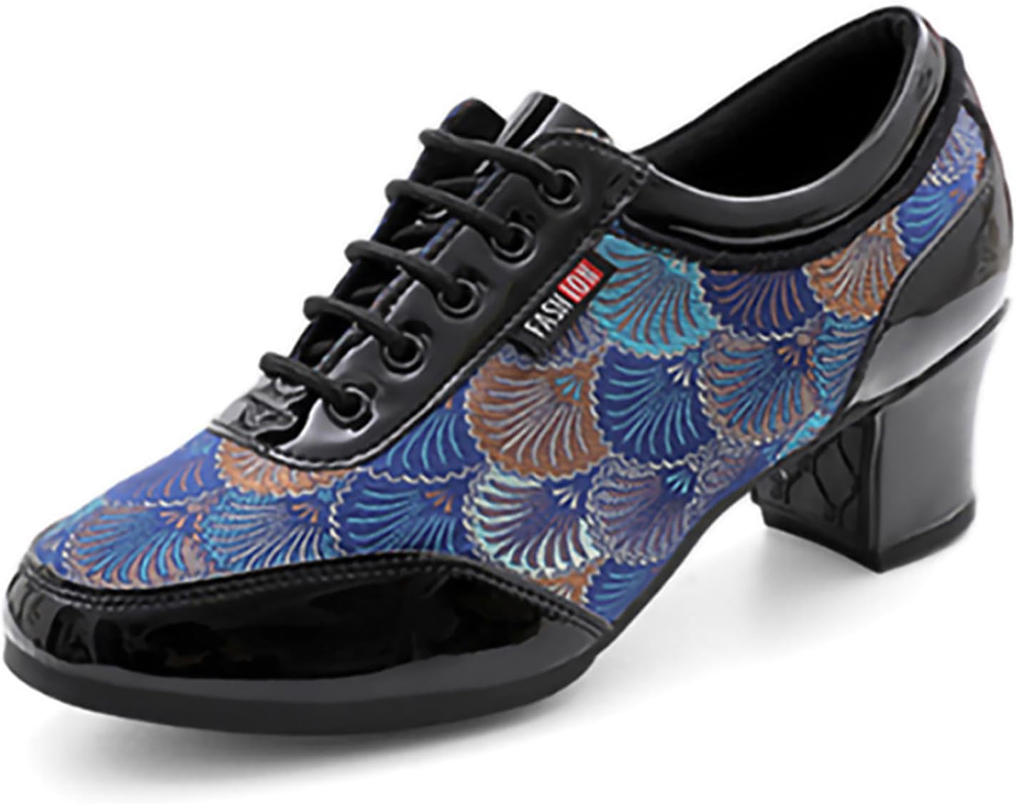 

Танцевальные туфли SWDZM для мужчин и женщин для бальных танцев с шнуровкой, современные латинские, для сальсы, для выступлений и репетиций, синий