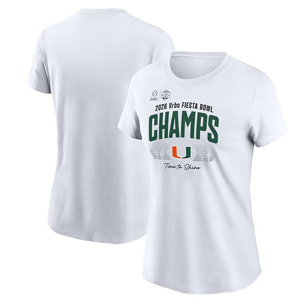 

Футболка Miami Hurricanes College Football Playoff 2026 Fiesta Bowl Champions, белая Nike