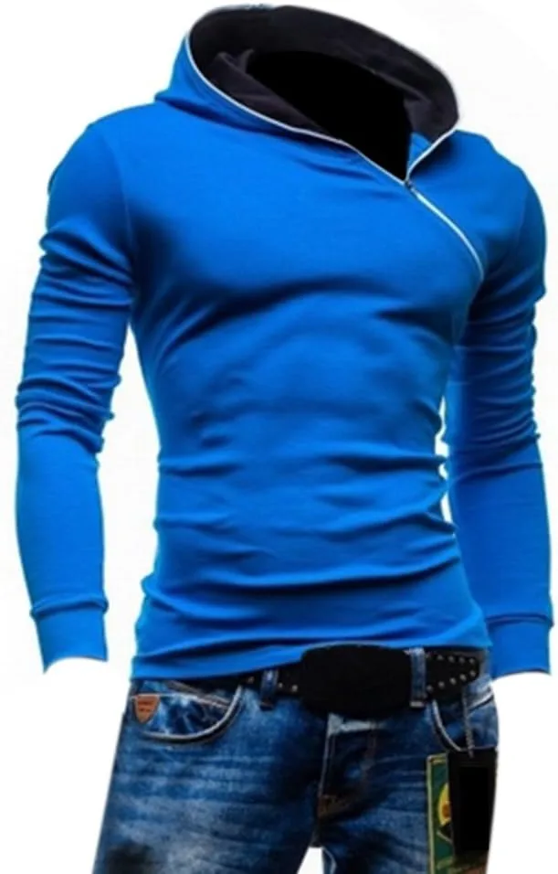 

Мужская худи Slim Oblique Zipper, M-3XL HUASHI