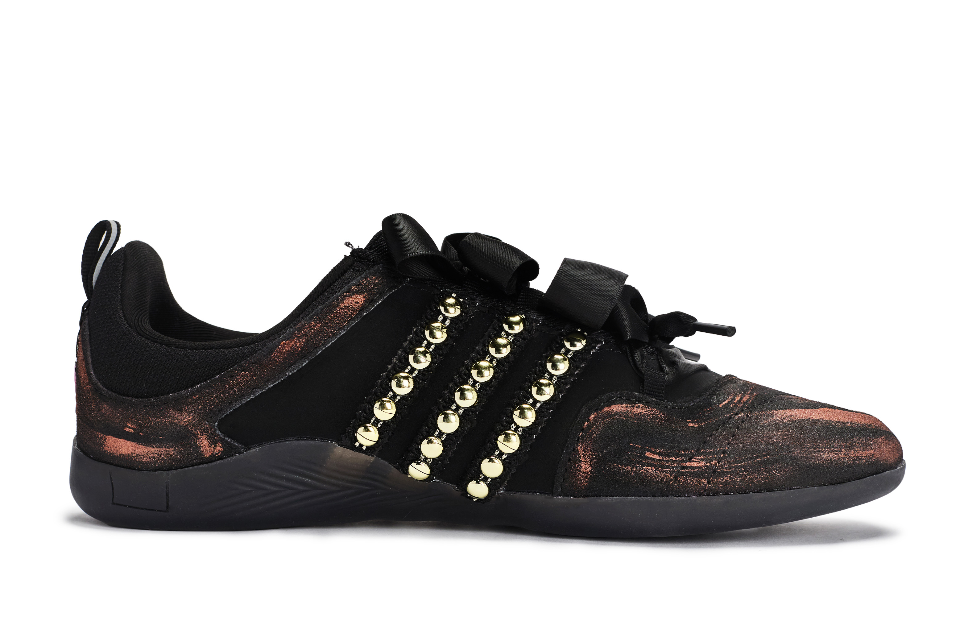 Adidas Bad Bunny x Ballerina 811 Manufacturing, Punk Ballet Abrasion Resistant низкие повседневные кроссовки Unisex черный оранжевый — фото 3