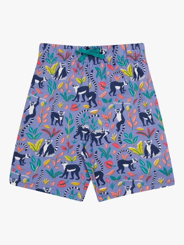 

Детские шорты palmer из органического хлопка с принтом лемура Frugi, цвет Purple/Multi