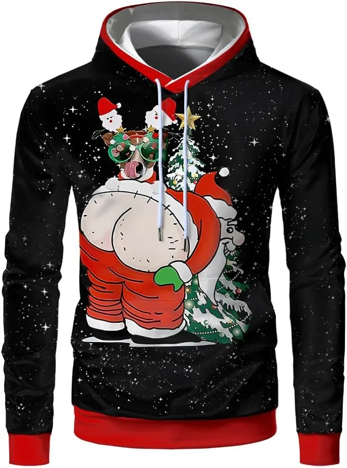 

Футболка Funny Santa Claus 3D Print, рождественский стиль Harajuku Wifru