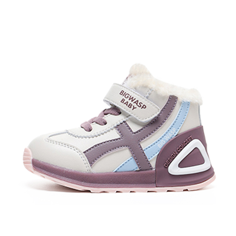 

Скользостойкая противоударная износостойкая амортизирующая дышащая легкая балансирующая поддержка Low top BIG WASP, бежевый розовый[winter thick cotton]