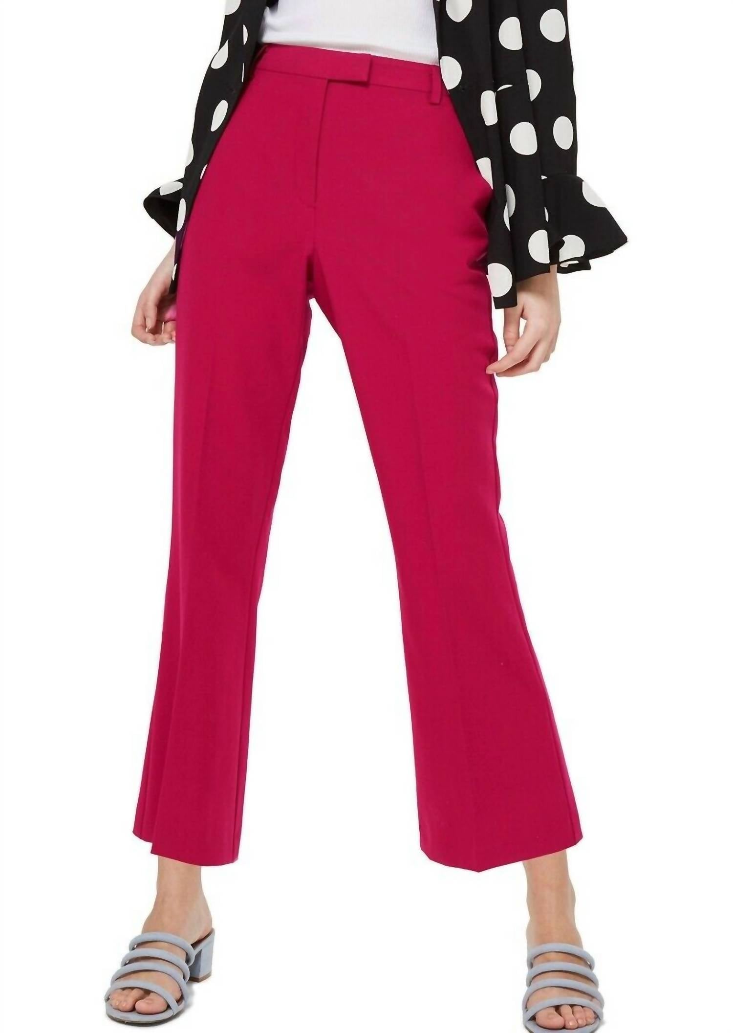 

Узкие укороченные брюки Kick Flare цвета маджента Topshop, цвет magenta