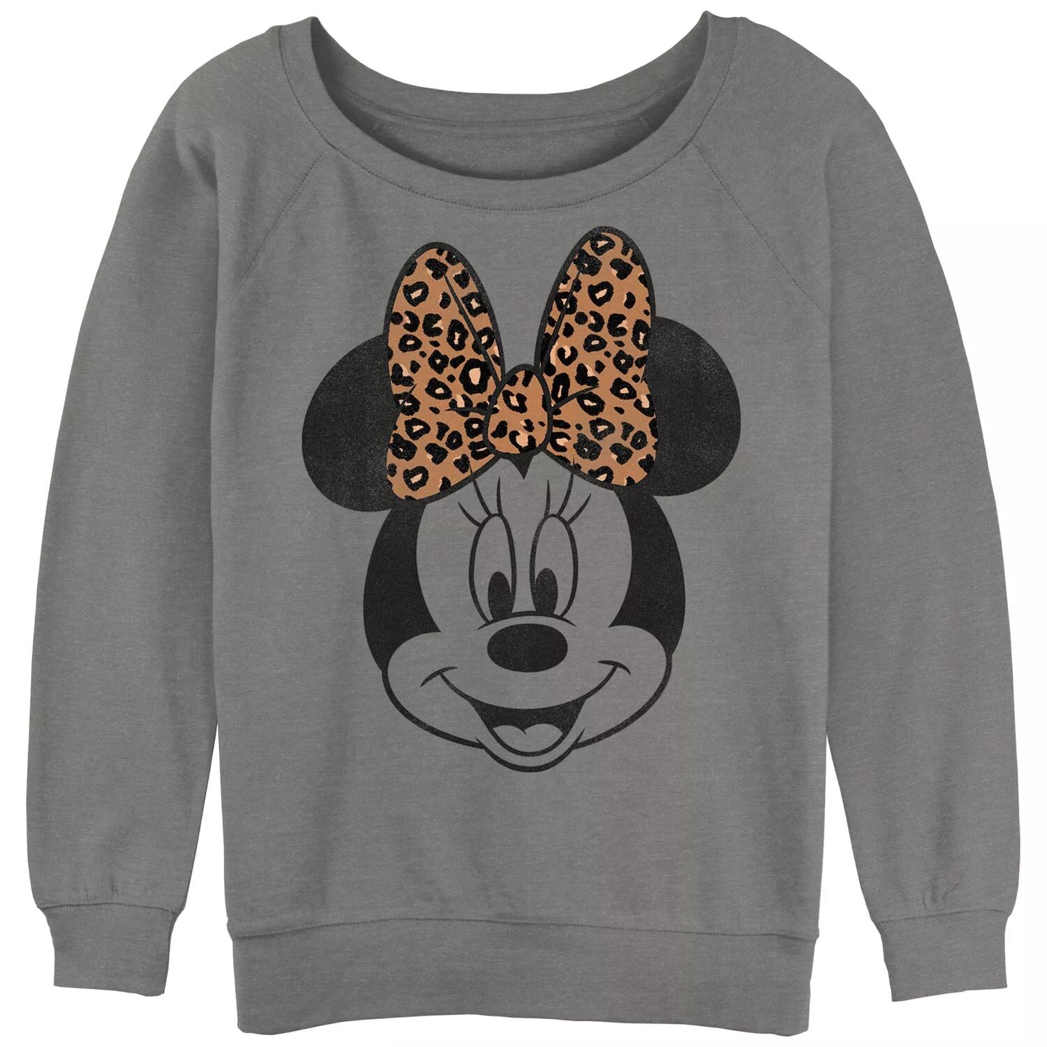 Толстовка с напуском и рисунком для подростков Disney's Minnie Mouse с леопардовым принтом и бантом Disney
