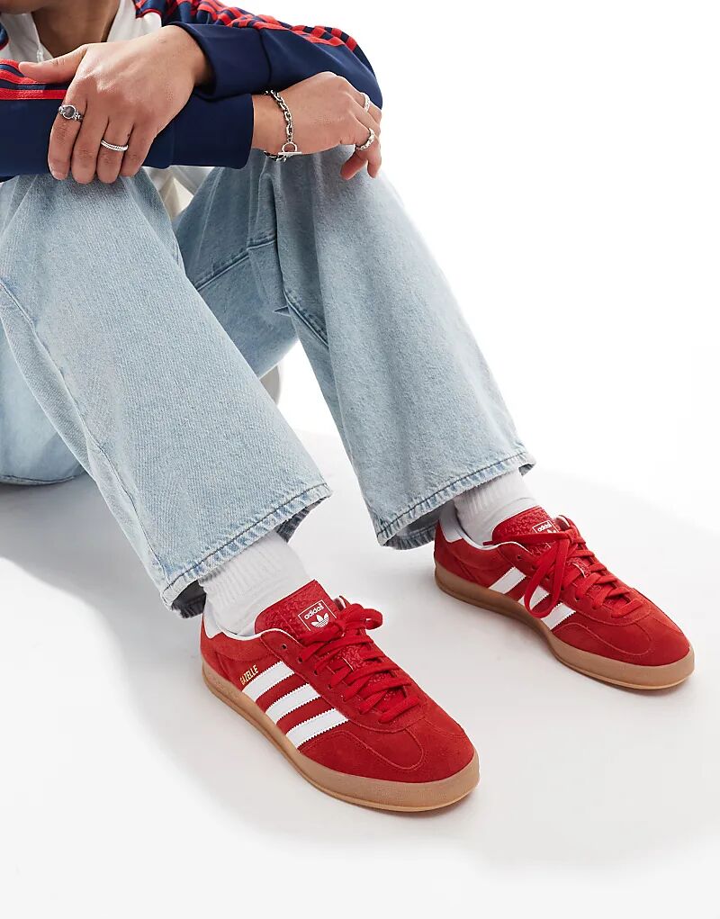 Кроссовки Gazelle Indoor красного цвета adidas Originals — фото 3