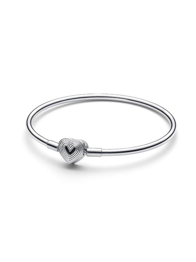 

Браслет Pandora Radiating Heart Clasp Bangle, стерлинговое серебро