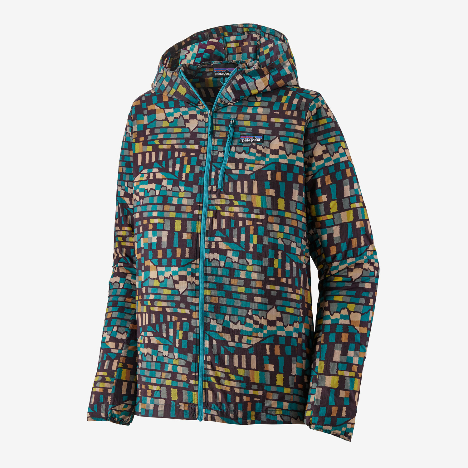 

Мужская куртка Гудини Patagonia, цвет Fitz Roy Patchwork: Belay Blue