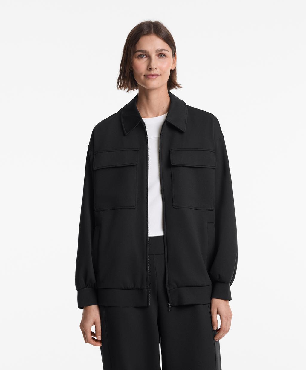 

Куртка с эффектом неопрена Oysho, черный