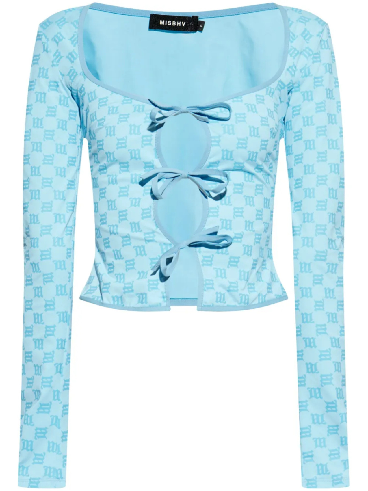 

Укороченный топ с монограммой MISBHV, синий
