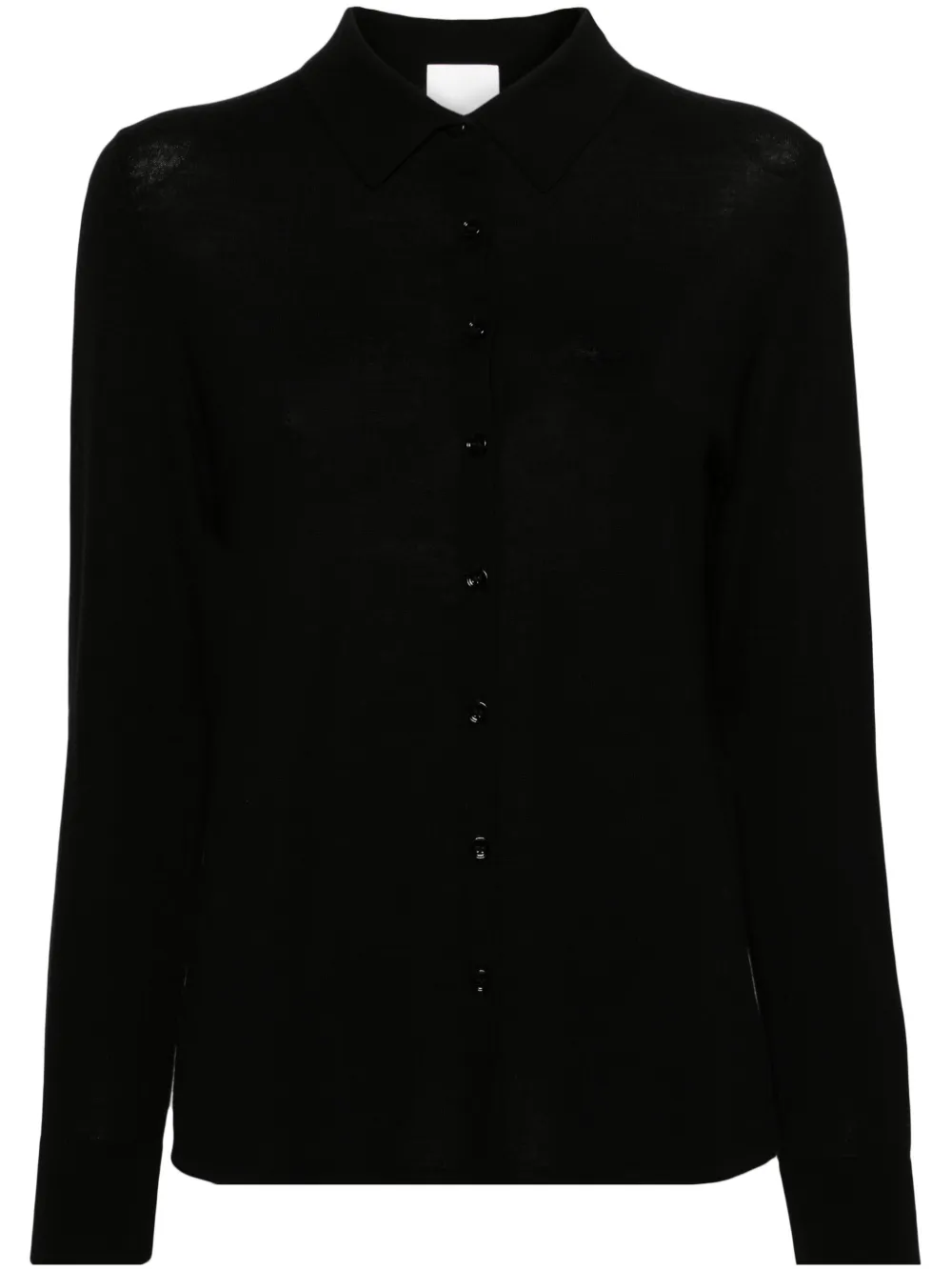 

Кардиган из вирджинской шерсти в рубчик ALLUDE, черный