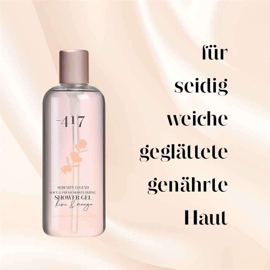 Гель для душа kiwi & mango soft & fresh moisturizing shower gel 417, объем 350 мл — фото 2