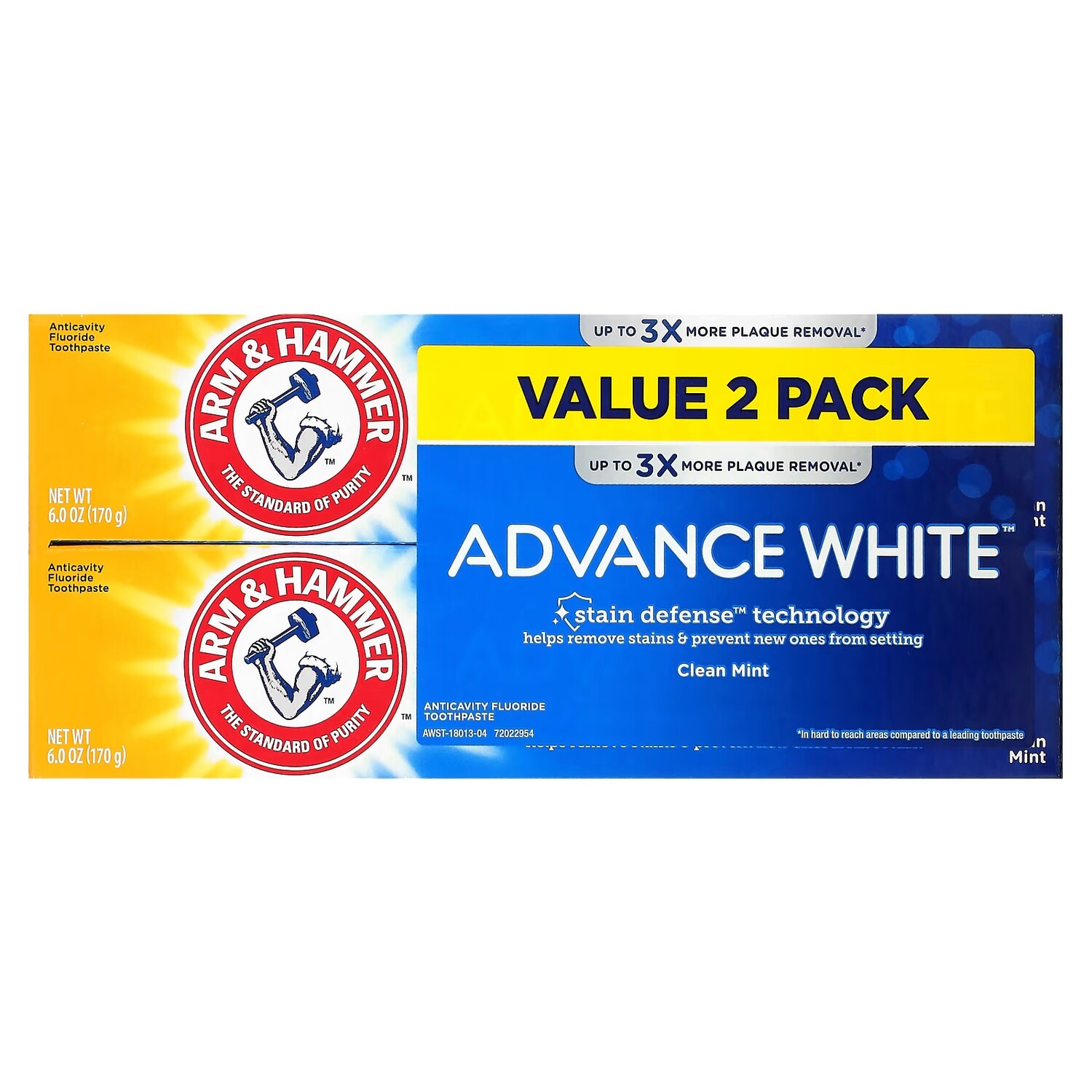 Зубная паста против кариеса Arm & Hammer Advance White Clean Mint с фтором — фото 2