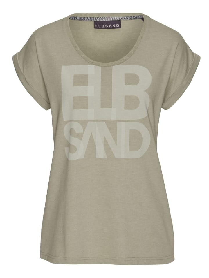 

Футболка ELBSAND, цвет khaki meliert
