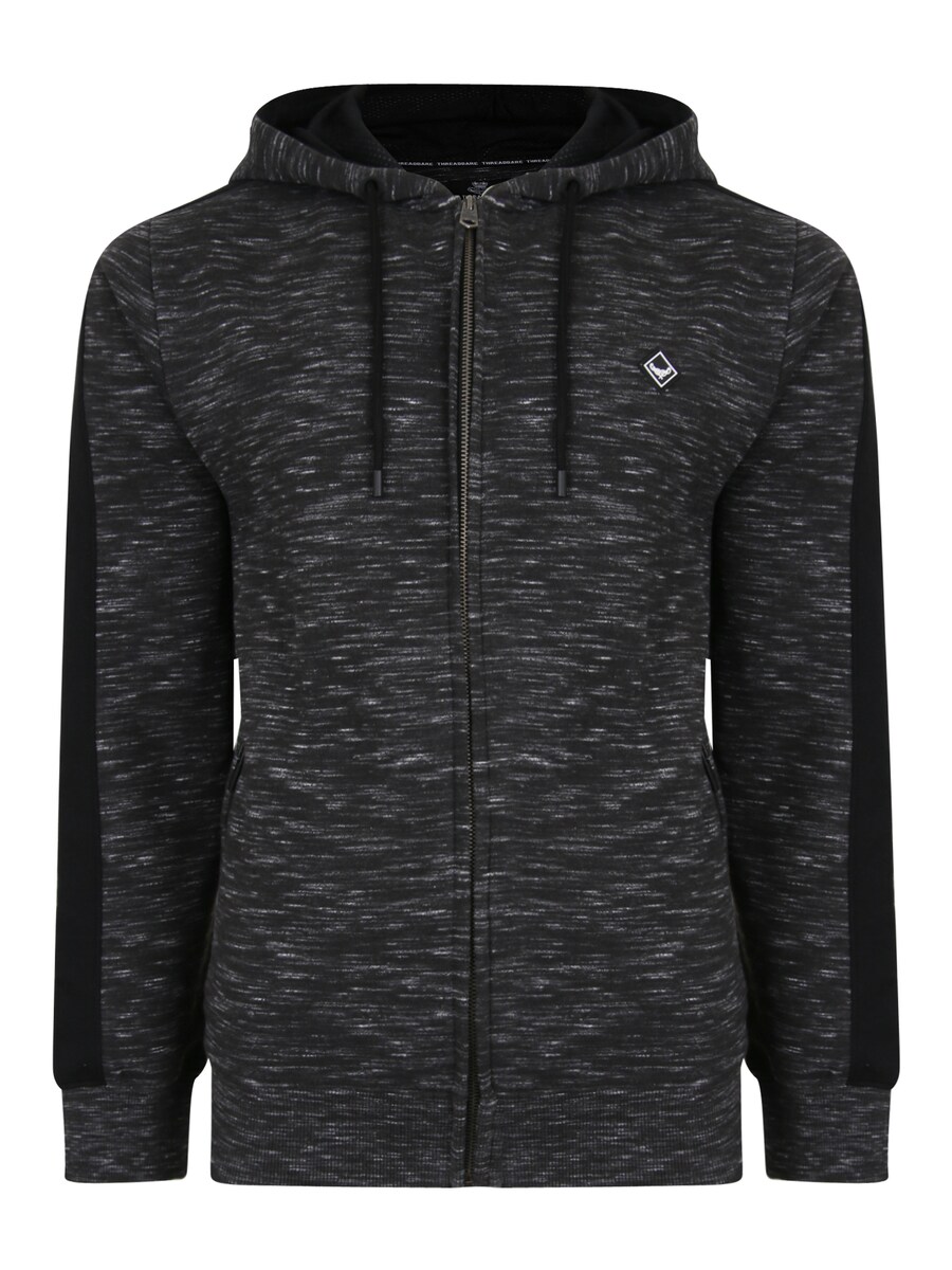 

Толстовка с капюшоном на молнии Threadbare Harman, цвет Black/mottled black