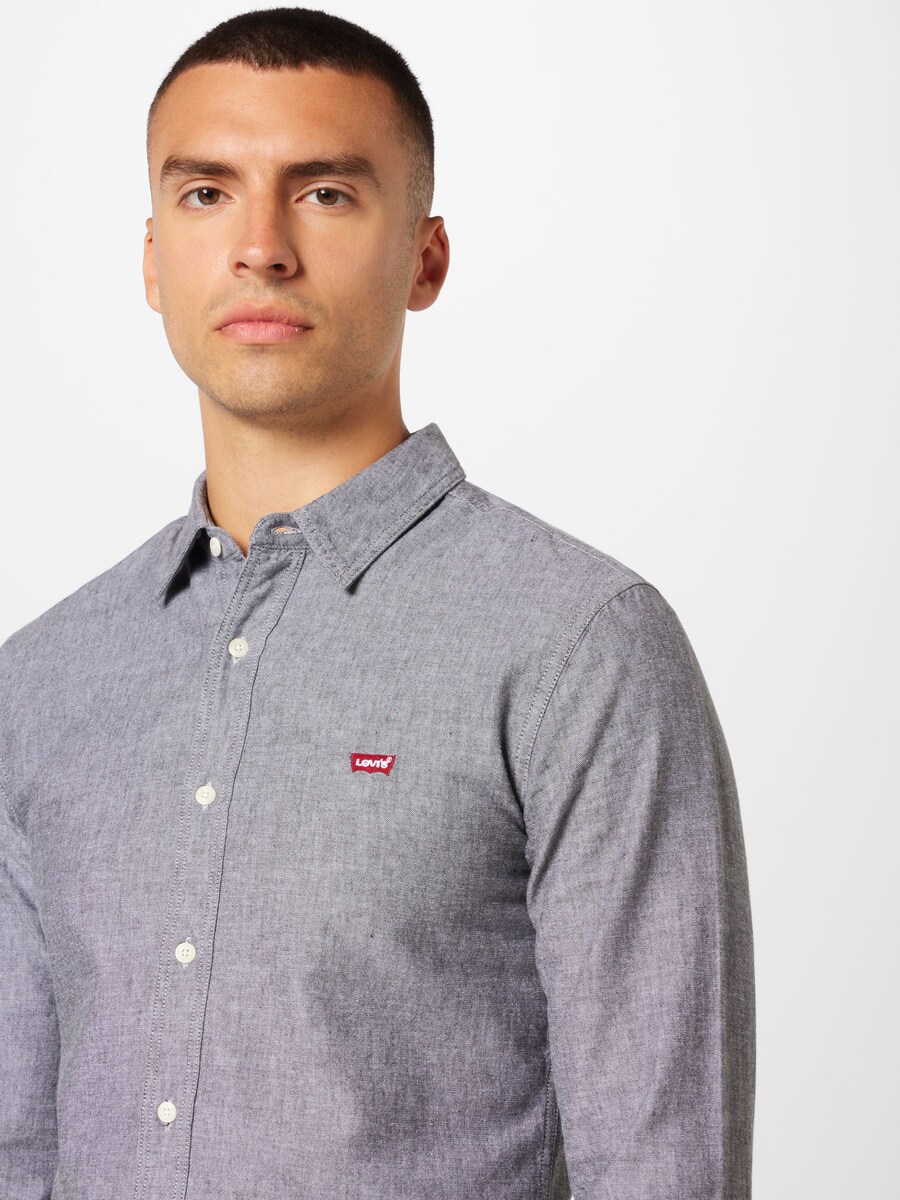 Рубашка Slim Fit на пуговицах LEVI'S  Battery Housemark Slim Fit Shirt, Mottled Grey — фото 2