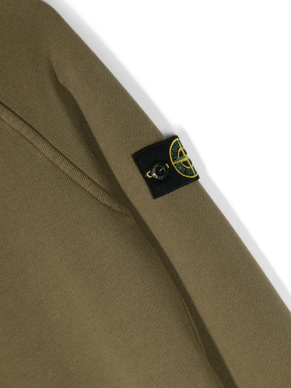 Хлопковая толстовка с нашивкой в виде компаса Stone Island Junior, зеленый — фото 3