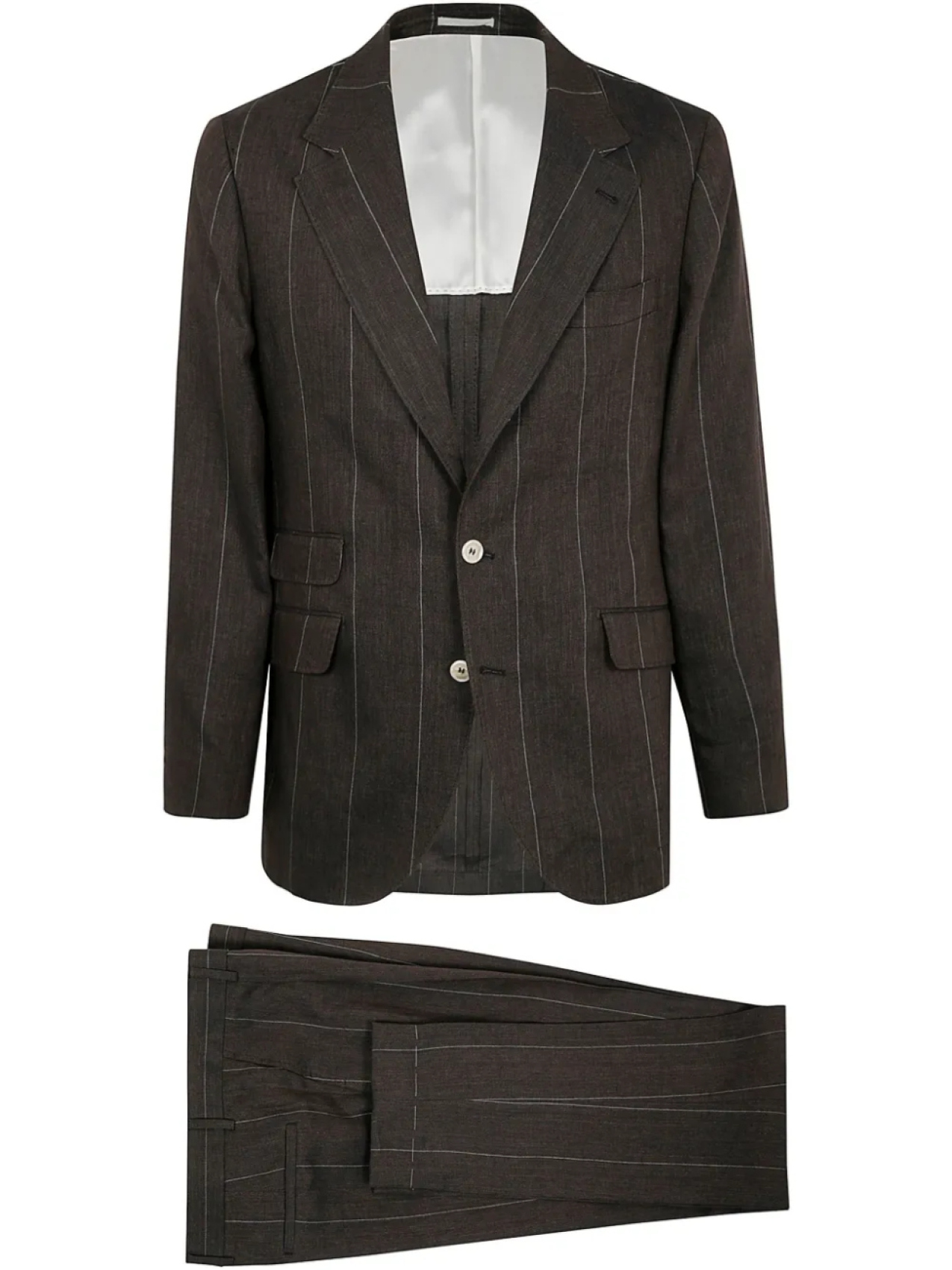 

Льняной костюм Brunello Cucinelli, коричневый