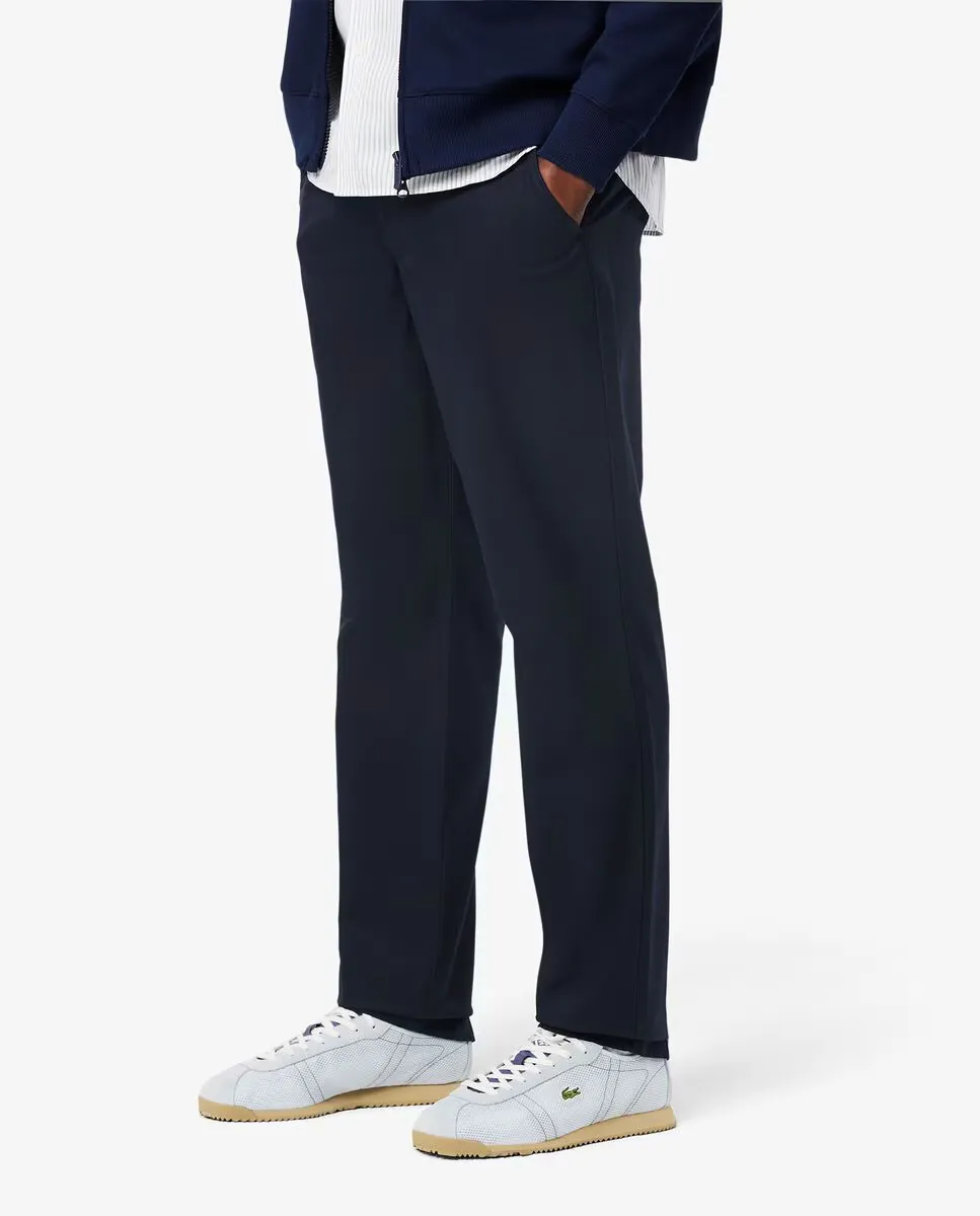 Мужские брюки-чиносы прямого кроя из хлопка Lacoste, темно-синий — фото 3