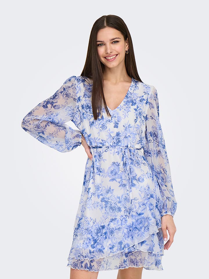 

Короткое платье ONLY, цвет weiß/hellblau