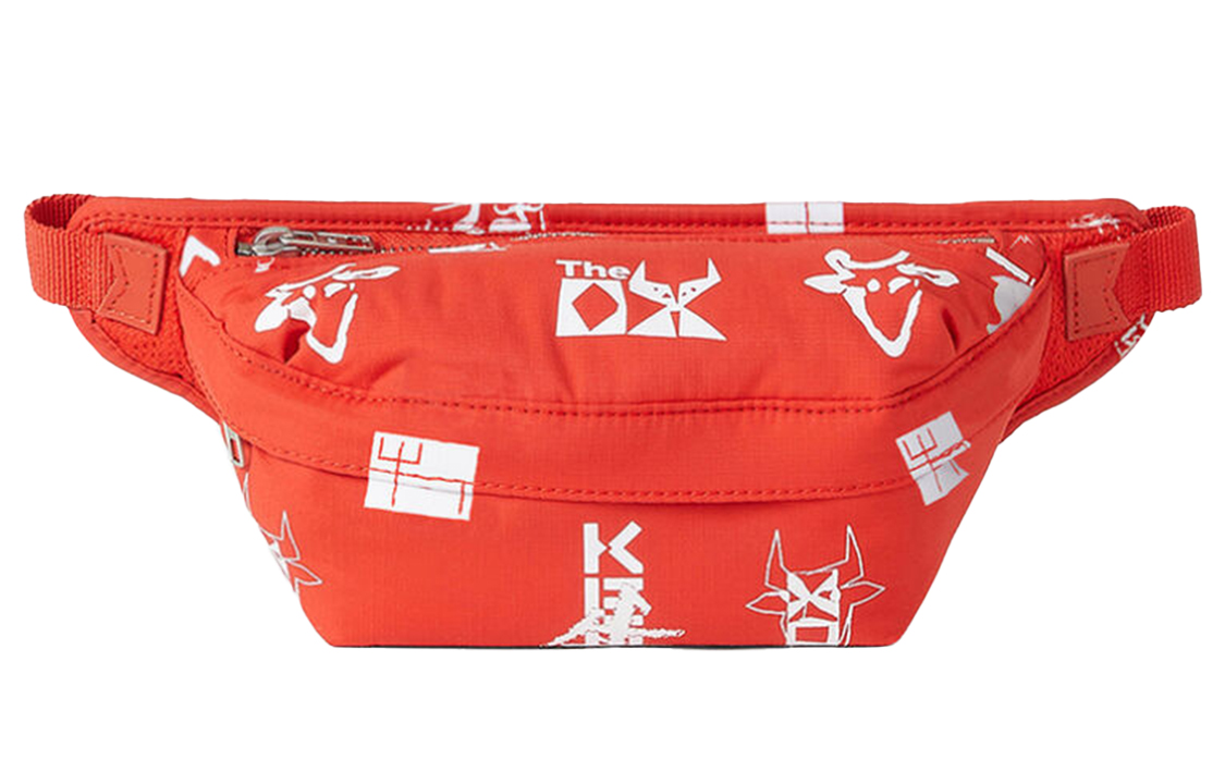 

Нейлоновый поясной мини-рюкзак женский красный KENZO