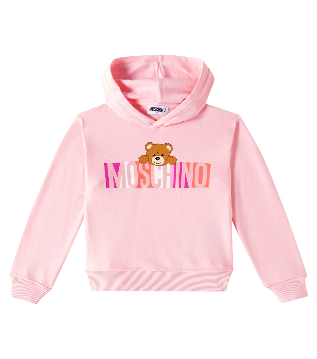 

Хлопковая толстовка с логотипом Moschino Kids, Sugar Rose
