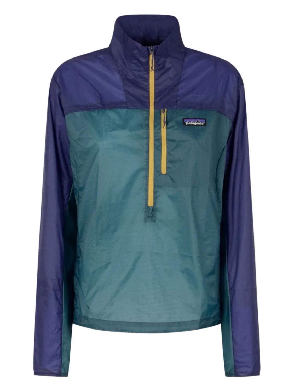 

Patagonia спортивная толстовка Houdini Stash с воротником на молнии, синий