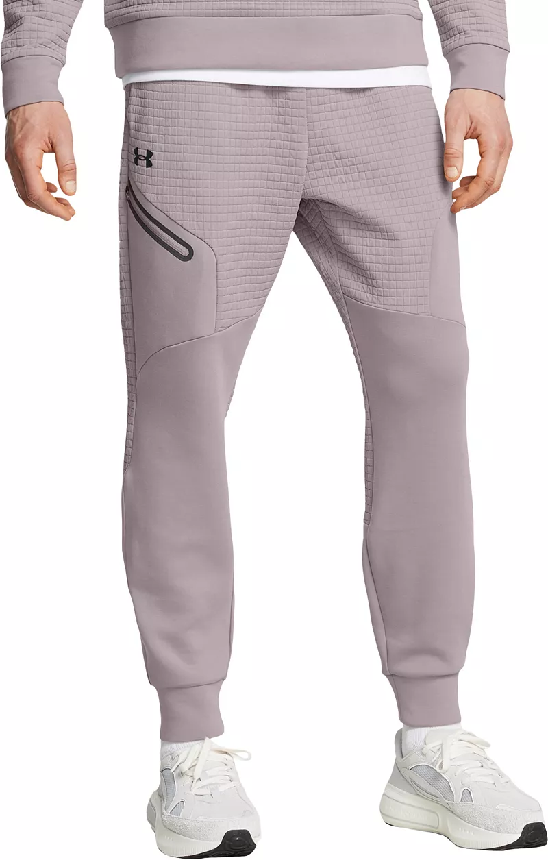 

Мужские джоггеры с текстурированной флисовой текстурой Under Armour, цвет Tetra Gray/Black