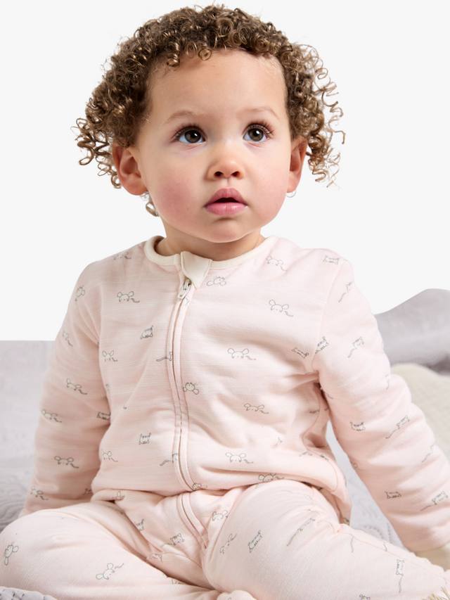 

Детский хлопчатобумажный ватный комбинезон для сна Mini Cuddles, розовый
