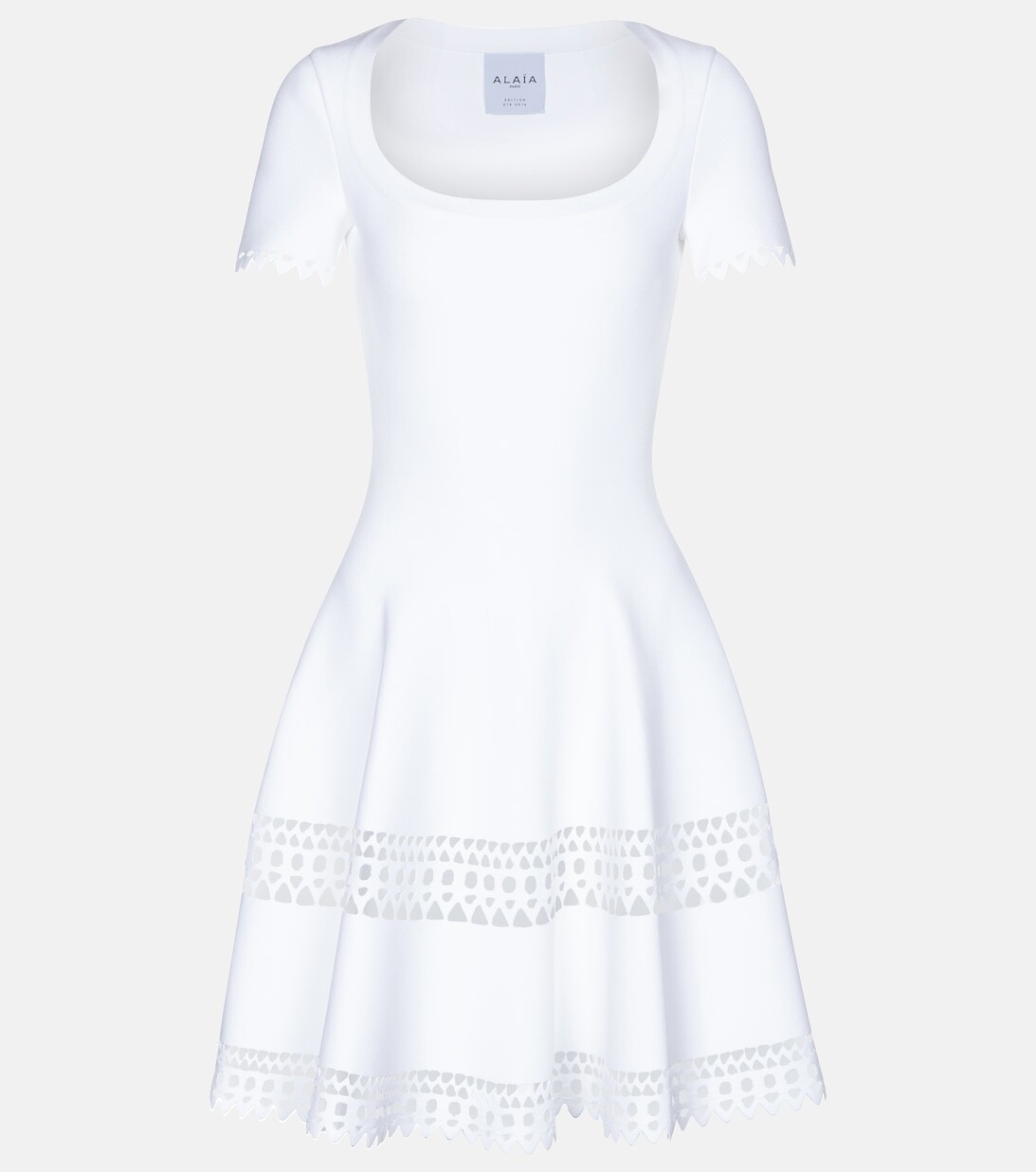 

Мини-платье Vienne из стрейч-джерси ALAÏA, белый