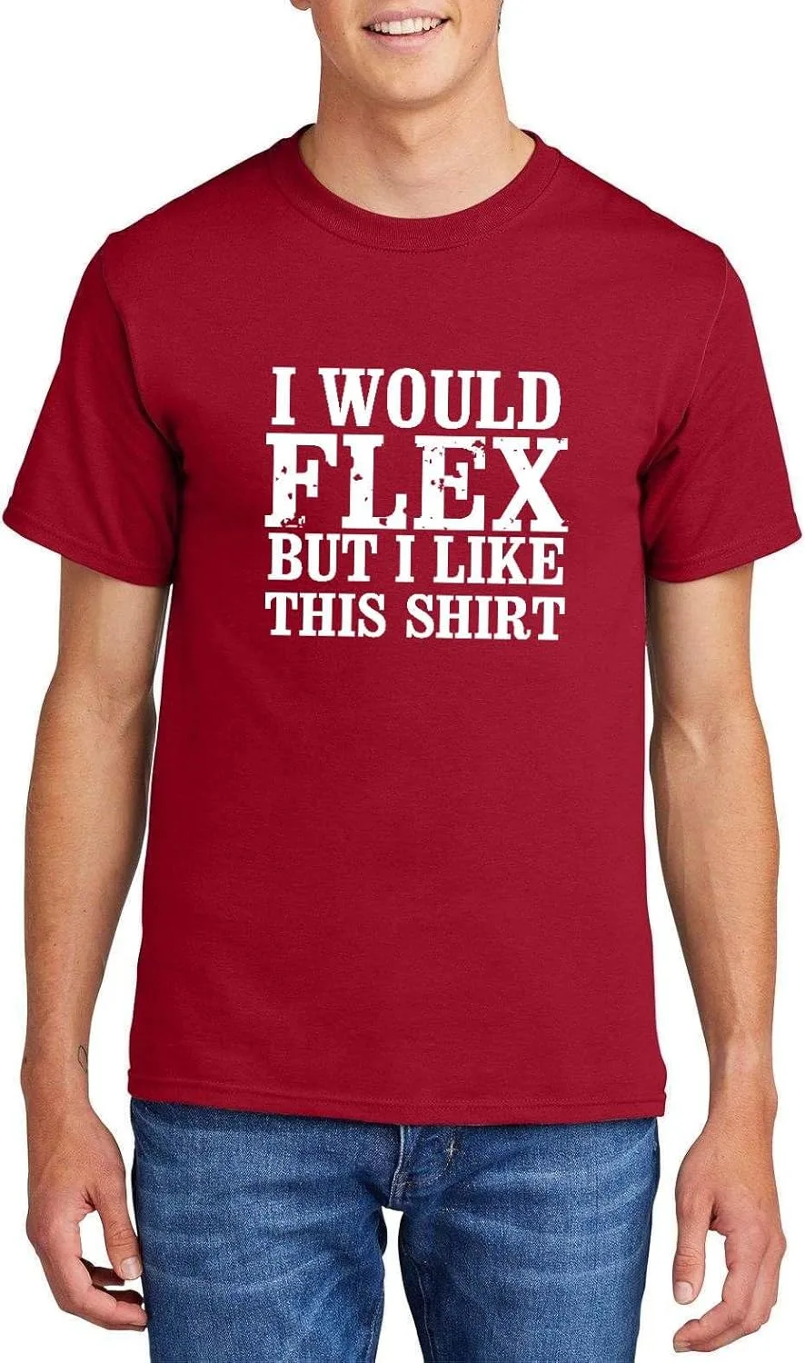 

Футболка с принтом "I Would Flex But I Like This Shirt" Comical Shirt