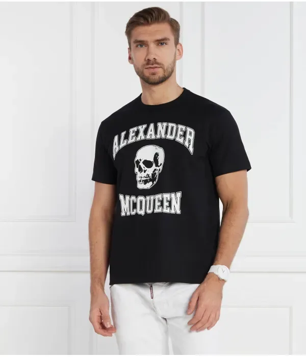 Футболка oversize fit Alexander Mcqueen, черный — фото 3