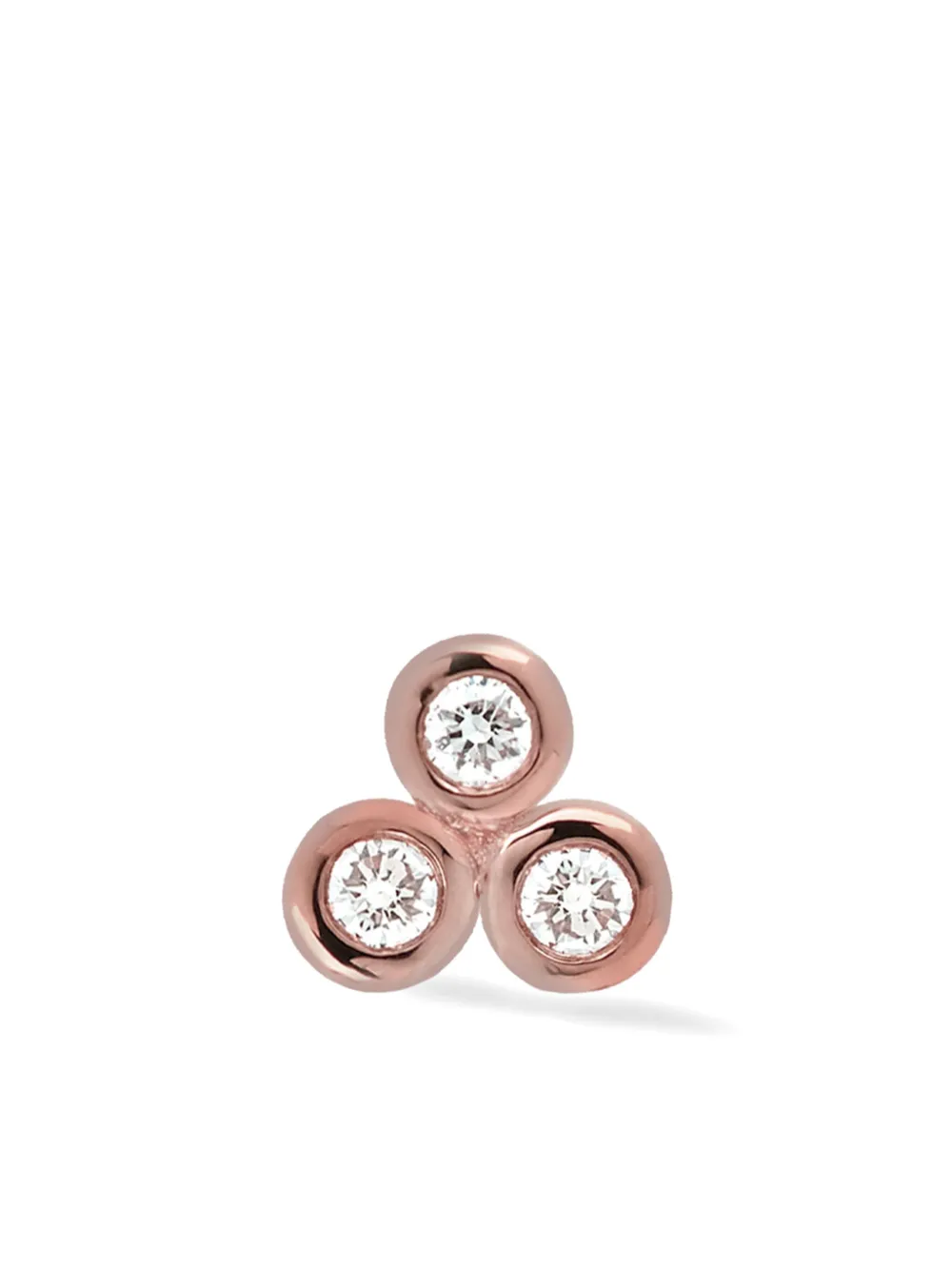 

Серьга Trio из розового золота с бриллиантами Lark & Berry, розовый