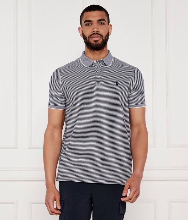 

Рубашка поло Custom slim fit Polo Ralph Lauren, синий