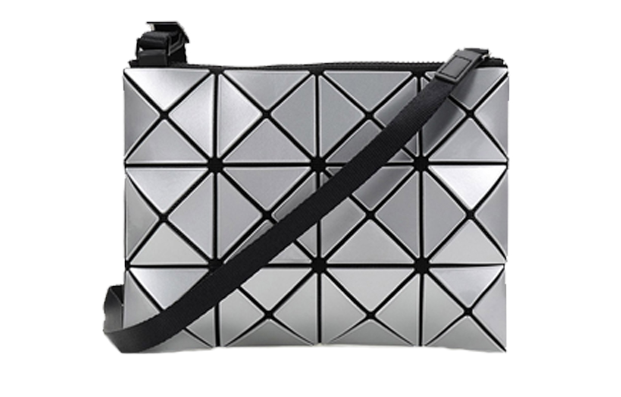 

Сумка через плечо из ПВХ маленькая квадратная унисекс серебристая ISSEY MIYAKE