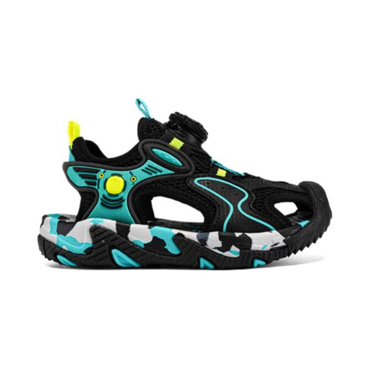 Дышащие противоскользящие детские сандалии для детей 3-7 лет 361°KIDS, Carbon Black/Time Green — фото 2