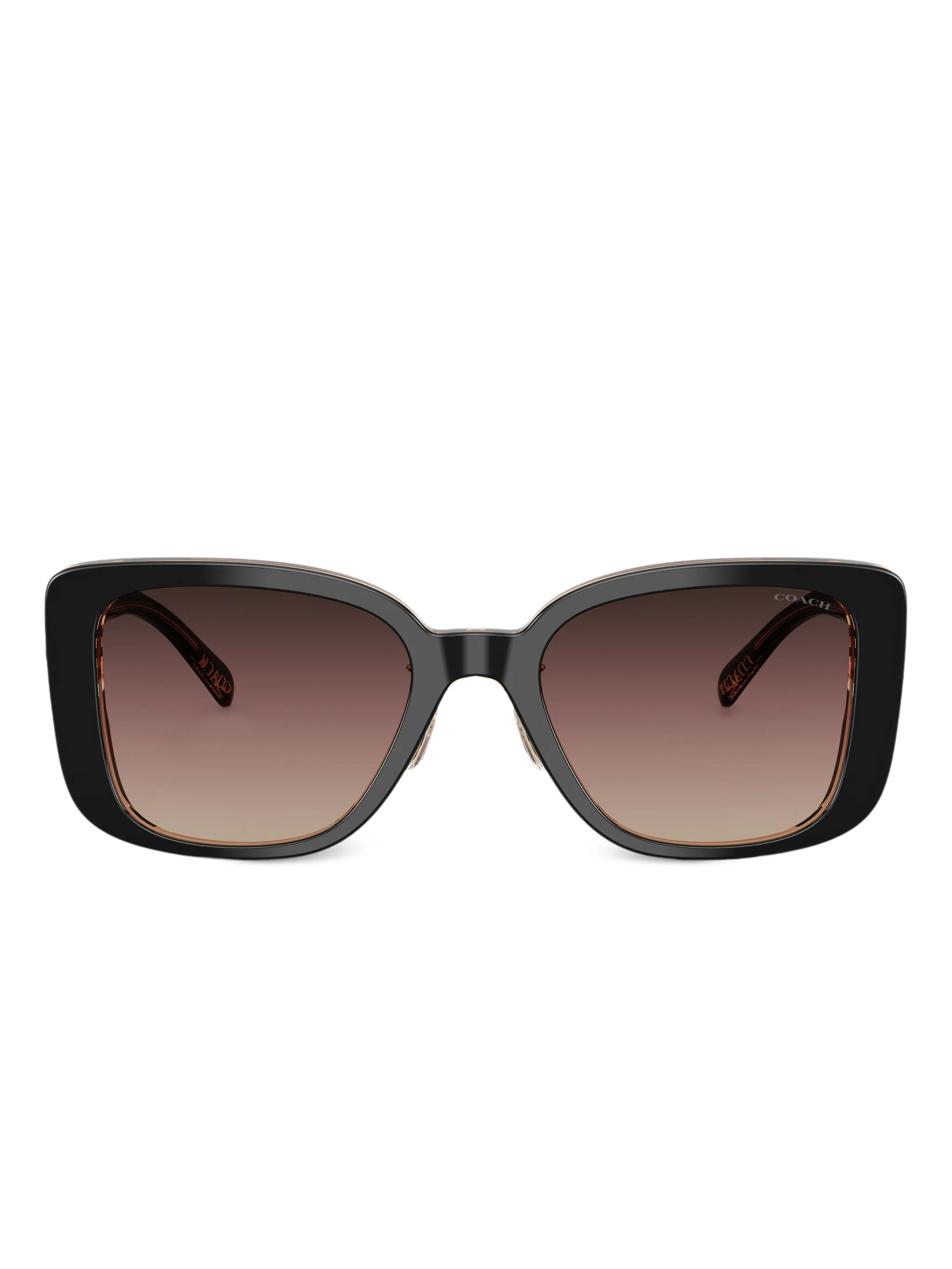 

Солнцезащитные очки в массивной оправе Coach, черный