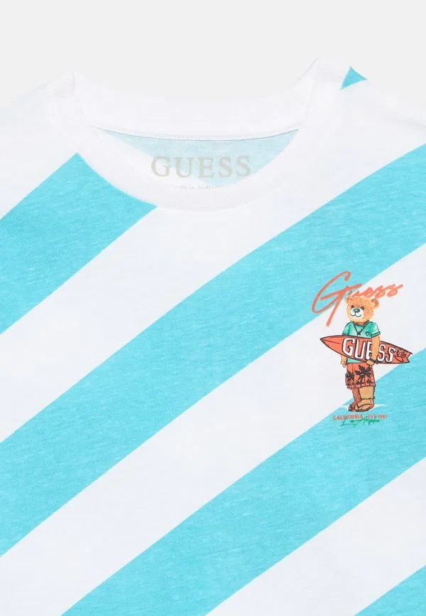 Детская футболка с принтом Guess, Light Blue — фото 4