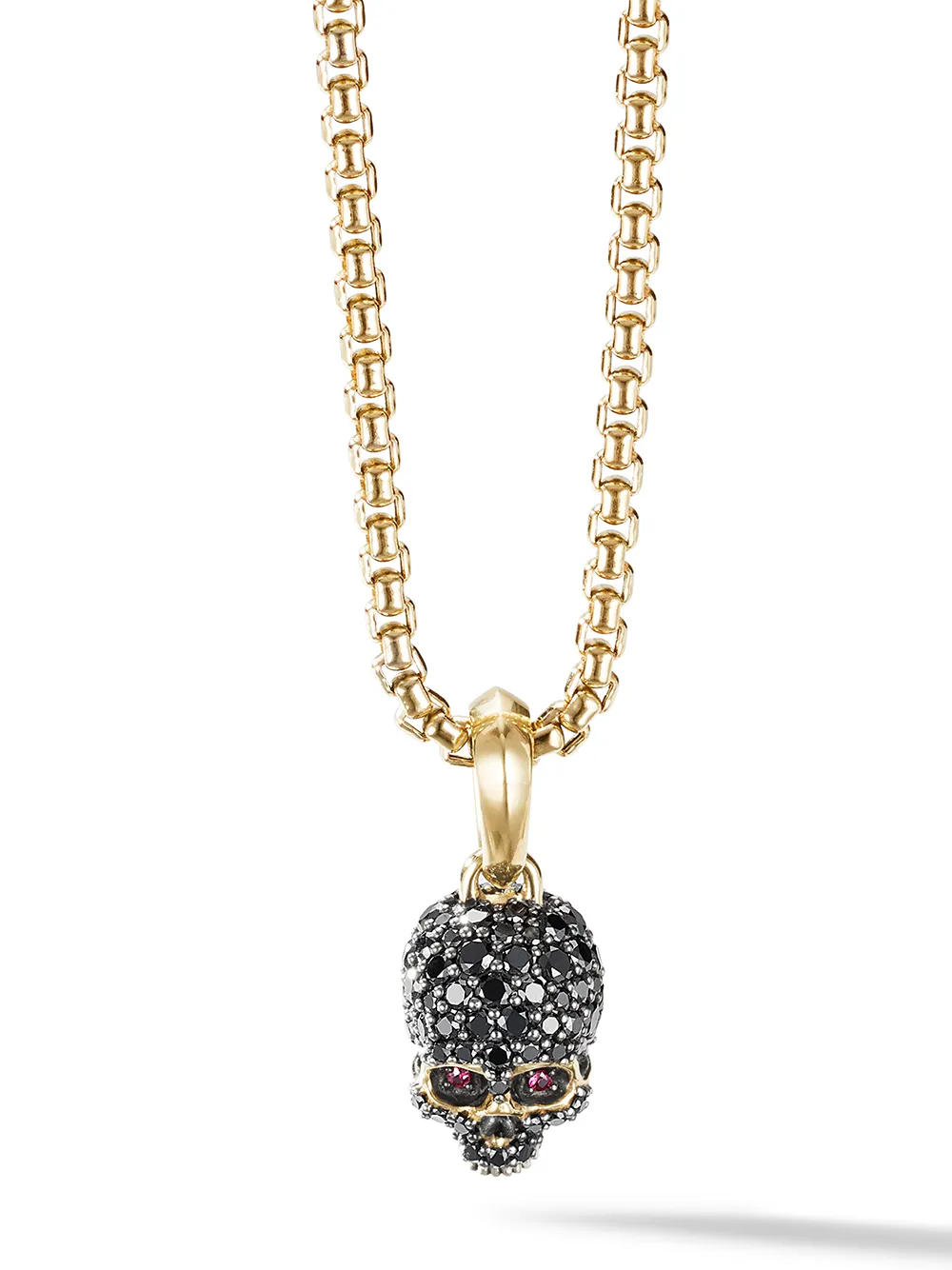

Подвеска Memento Mori Skull из желтого золота с бриллиантами (14 мм) David Yurman, золотой