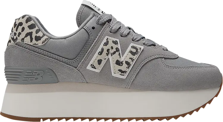 Кроссовки Wmns 574+ 'Shadow Grey Leopard', серый