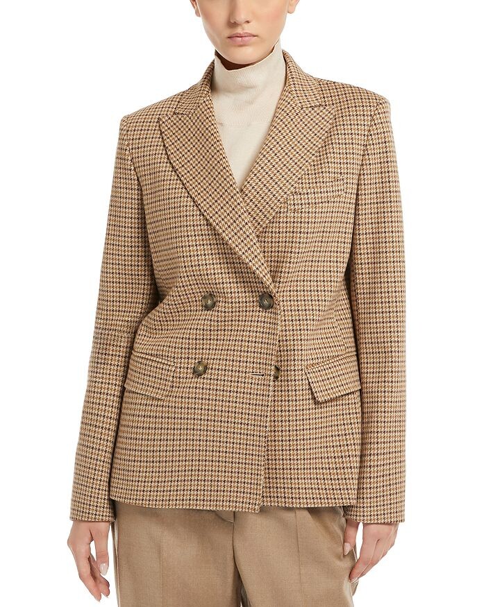 

Блейзер Weekend Max Mara с грибами, коричневый/бежевый