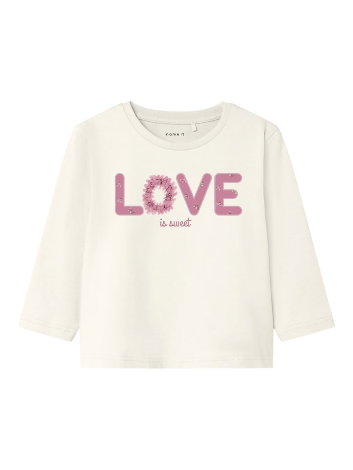 

Лонгслив name it Longsleeve, цвет Creme/Pink