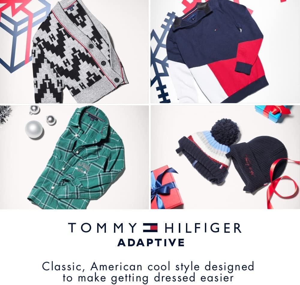 Мужской адаптивный кардиган Tommy Hilfiger с магнитными пуговицами, Open Grey — фото 4