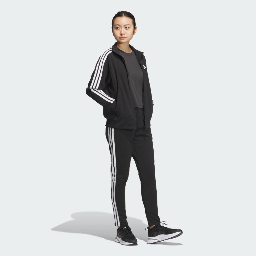 Спортивная футболка с тремя полосками, свободного кроя, двойной вязки. Adidas, black — фото 3