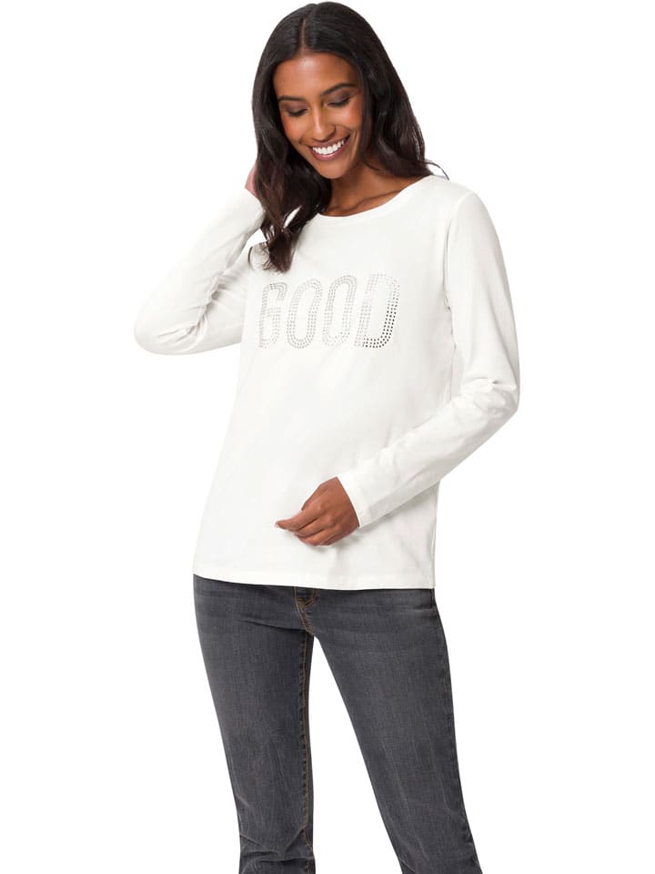 

Heine Белая футболка с длинными рукавами