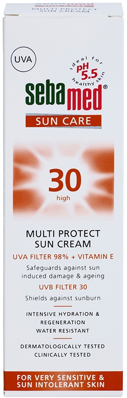 Солнцезащитный крем с многофункциональной защитой от солнца SPF 30 Sebamed, 75 мл — фото 3