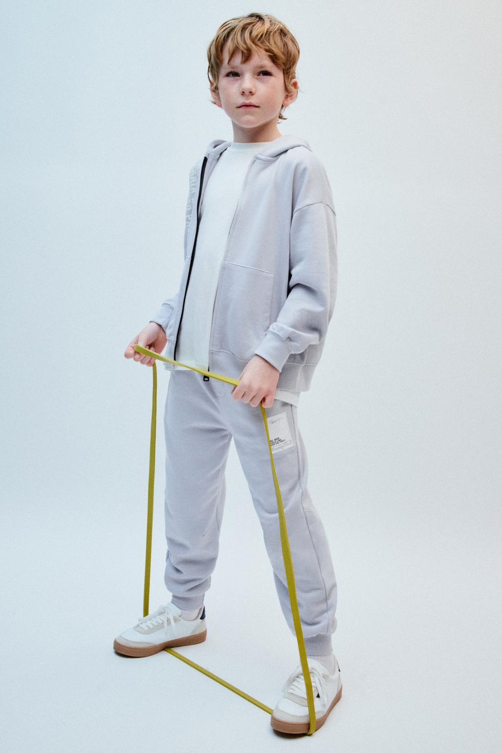 

Брюки для бега трусцой с этикеткой ZARA, цвет Light grey
